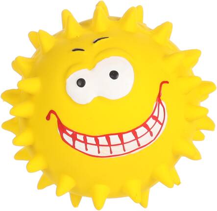 Lateksinen Naamapallo piikeillä mix Flamingo - Koiran vinyyli-, latex- ja valolelut - 039292 - 2