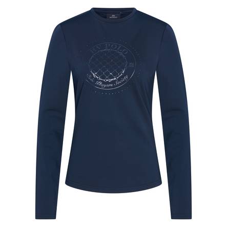 Pitkähihainen paita Lindsey navy HV Polo - Ratsastuspaidat ja -hupparit - 031662 - 1