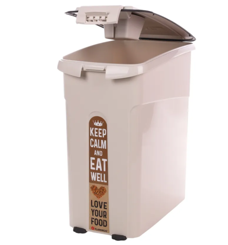 Säilytysastia Kody 54L beige Flamingo - Koiranruoan säilytys ja annostelu - 035112 - 2