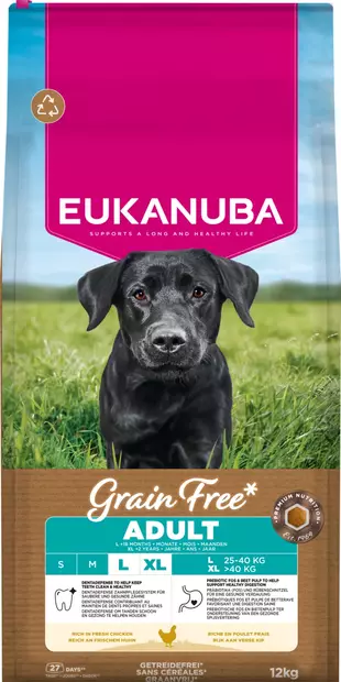 Adult Large / XLarge Grain Free Chicken 12kg Eukanuba - Koiran kuivaruoat aikuisille koirille - 057512 - 1