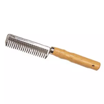 Harjakampa 12mm metallia / puuvarsi HS - Hevosen harjat, suat ja letitys - 001892 - 1