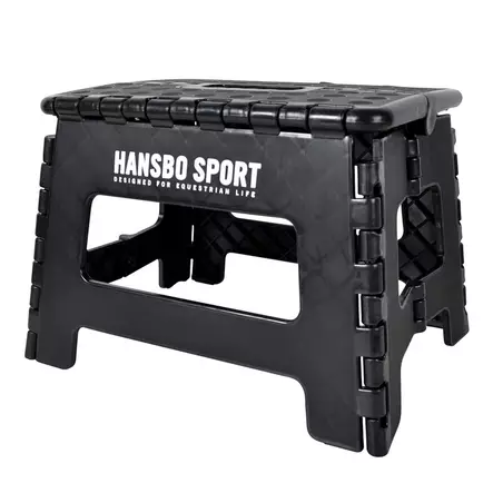 Jakkara kokoontaitettava musta muovia Hansbo Sport - Telineet, koukut ja ripustimet - 056672 - 1