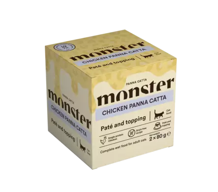 Kana 2x80g Panna Catta monster - Aikuisten kissojen säilykkeet - 058092 - 1