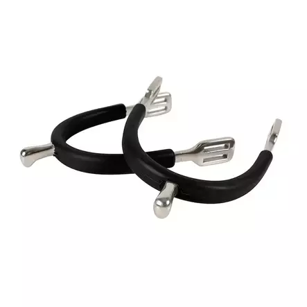 Kannukset 15mm kumipäällyste musta Hansbo Sport - Ratsastajan kannukset ja tarvikkeet - 047132 - 1