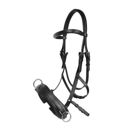 Kapsoni nahkaa FULL musta HS Hansbo Sport - Hevosen juoksutus ja maastakoulutus - 028162 - 1