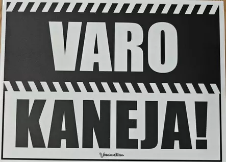 Kyltti Varo kaneja! - Varoitus- ja huomiokyltit - 054732 - 1