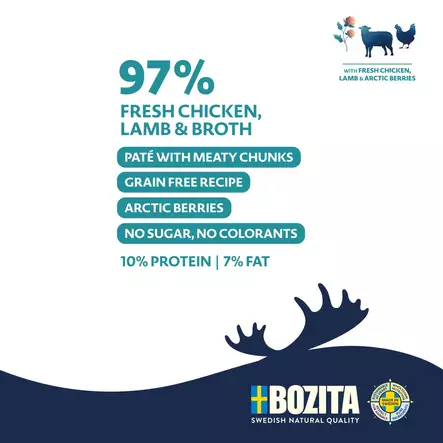 Lammas 370g Purely Pate Bozita Dog - Koiran säilykkeet aikuisille koirille - 051542 - 2