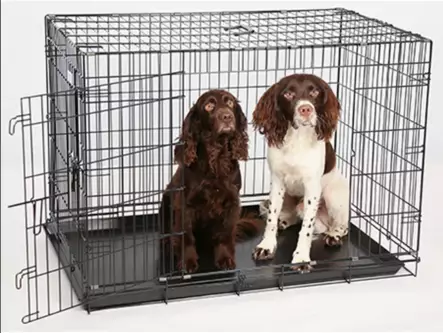 Metallihäkki 108,5x70,5x77,5cm musta Ozami - Koiran metallihäkit - 044952 - 1