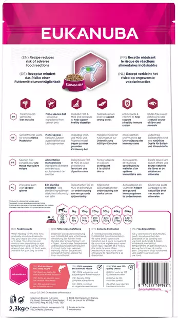 Mono-Protein Salmon Daily Care Eukanuba - Koiran kuivaruoat aikuisille koirille - 029602 - 2