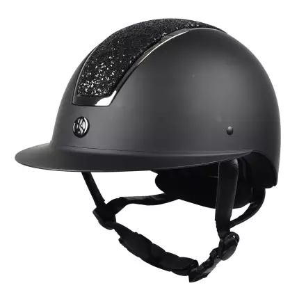 Ratsastuskypärä Silhouette mattamusta / musta glitter Hansbo Sport - Ratsastuskypärät - 019152 - 1