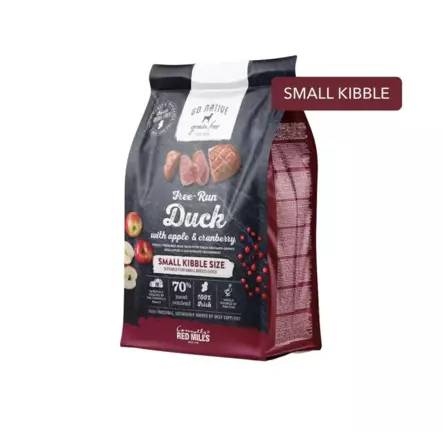 Small Breed Adult Duck with Apple and Cranberry Go Native - Koiran kuivaruoat aikuisille koirille - 037362 - 1
