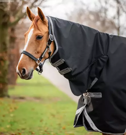 Toppaloimi Amigo kiinteällä kaulakappaleella 1200D 250g 130cm black-titanium grey & silver Horseware - Hevosen toppaloimet ulkoiluun - 059562 - 2