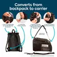 Kuljetuskassi/reppu musta Sherpa Deluxe - Koiran pyöräkorit ja kantokassit - 052372 - 24
