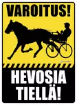 Kyltti Varoitus! Hevosia tiellä! - Varoitus- ja huomiokyltit - 053432 - 2