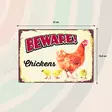 Metallikyltti "Beware! Chickens" 21x14,8cm Flamingo - Varoitus- ja huomiokyltit - 059332 - 2