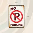 Metallikyltti "No Parking" 21x14,8cm Flamingo - Varoitus- ja huomiokyltit - 059322 - 2