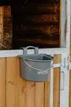 Muoviämpäri kahvalla ja koukuilla 14L harmaa Hippotonic - Hevosen ruokinta-astiat ja ämpärit - 057282 - 4