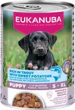 Puppy Kana Taimen Bataatti 400g säilyke Eukanuba - Säilykeet pennuille ja kasvatukseen - 055242 - 1
