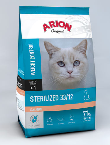 Cat Adult Sterilized lohi 2kg Arion - Kissan kuivaruoat erityisruokavaliot - 002542 - 1