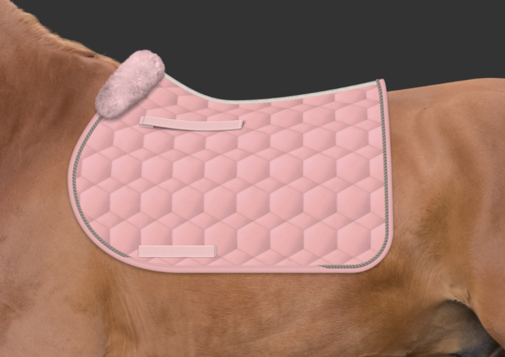 Estehuopa S Quilt Sheen Blush Pink Front wool Rose Mattes - Ratsun satulahuovat ja romaanit - 035572 - 1