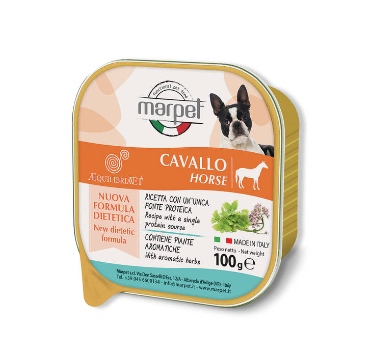 Hevonen 100g koiran täysravinto ÆQUILIBRIAVET marpet - Koiran säilykkeet aikuisille koirille - 025832 - 1