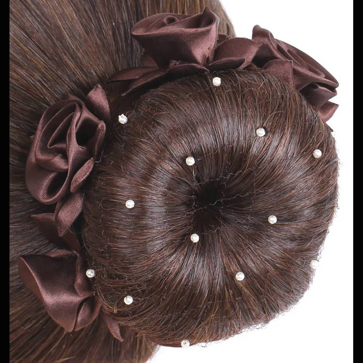 Hiusverkko helmillä ruskea SD Design - Ratsastajan asusteet - 030822 - 1