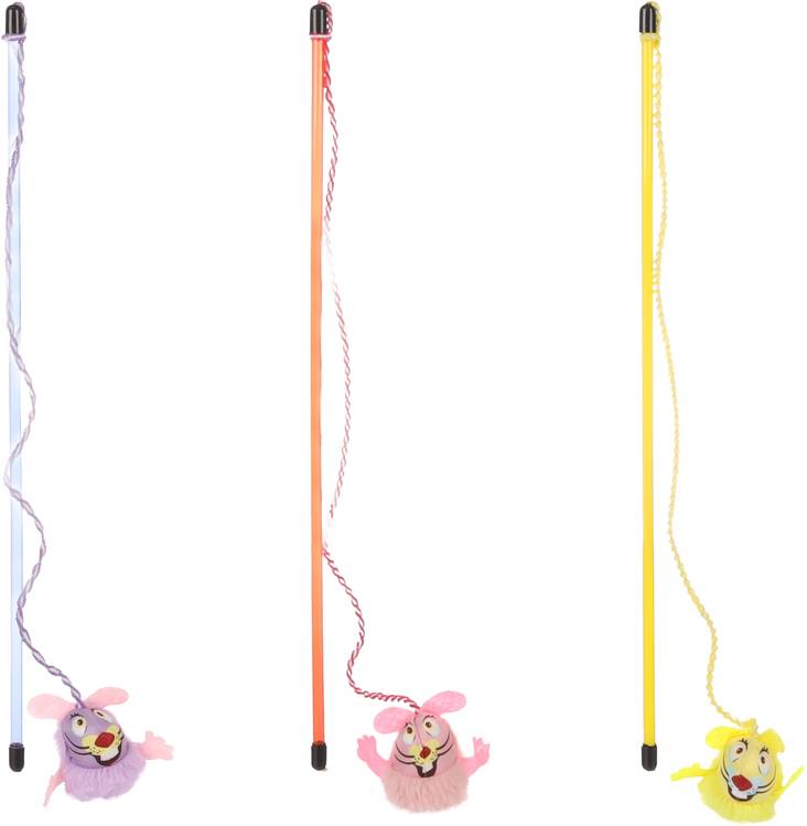 Huiska Teta rotta 46,5cm mix Flamingo - Kissan huiskat ja onkilelut - 038242 - 1