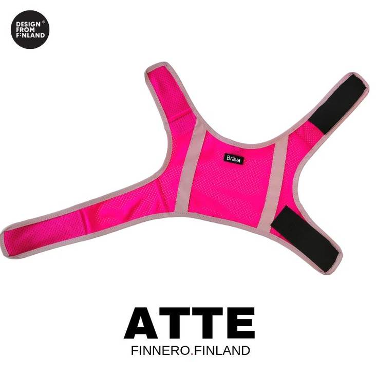 Huomioliivi Atte pinkki FinNero - Koiran heijastimet ja turvavalot - 007452 - 1