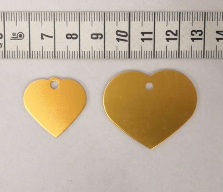 Kaiverruslaatta sydän kulta iMARC - Nimi- ja kaiverruslaatat - 032282 - 1