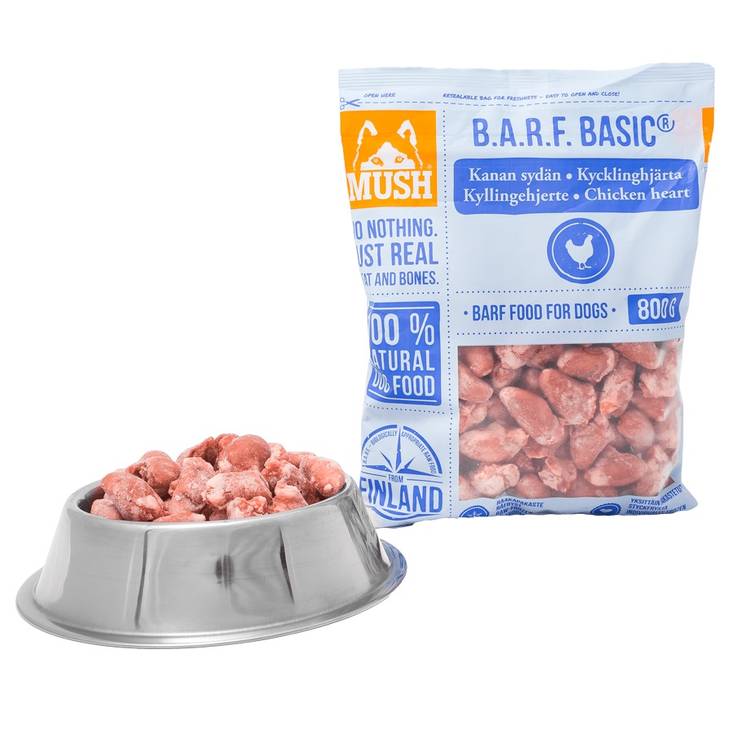 Kanan sydän 800g B.A.R.F. MUSH - Koiralle pakastelihat ja -elimet - 011852 - 1