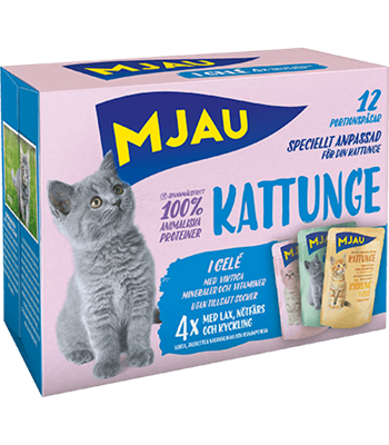 Kattunge 12x85g pss geeli MJAU multibox kissanpennuille - Kissanpennun säilykkeet ja kasvatusruoat - 007982 - 1