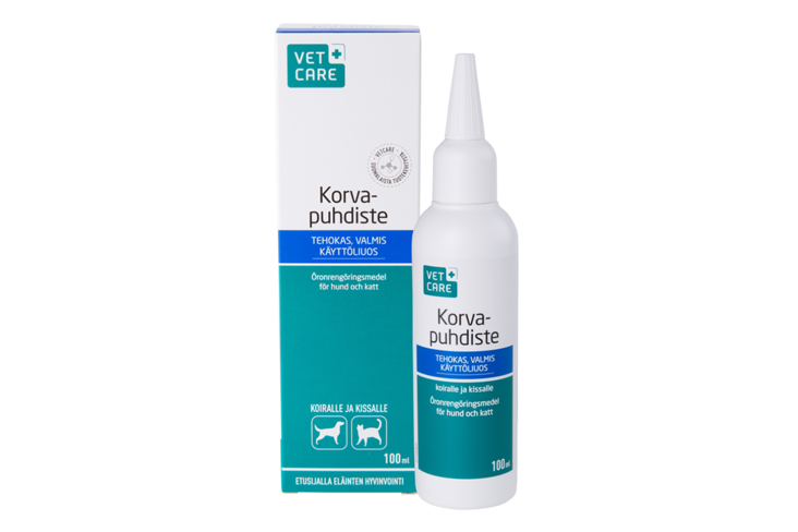Korvapuhdiste 100ml Vetcare - Koiran korvat ja silmät - 014052 - 1