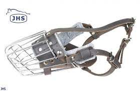 Kuonokoppa metallinen otsahihnalla mustin nahkahihnoin tuplatopattu malinois JHS - Kuonokopat - 026872 - 1