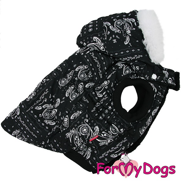 Lämpötakki Patchwork musta leveärintaisille For My Dogs - Koiran haalarit - 038362 - 1