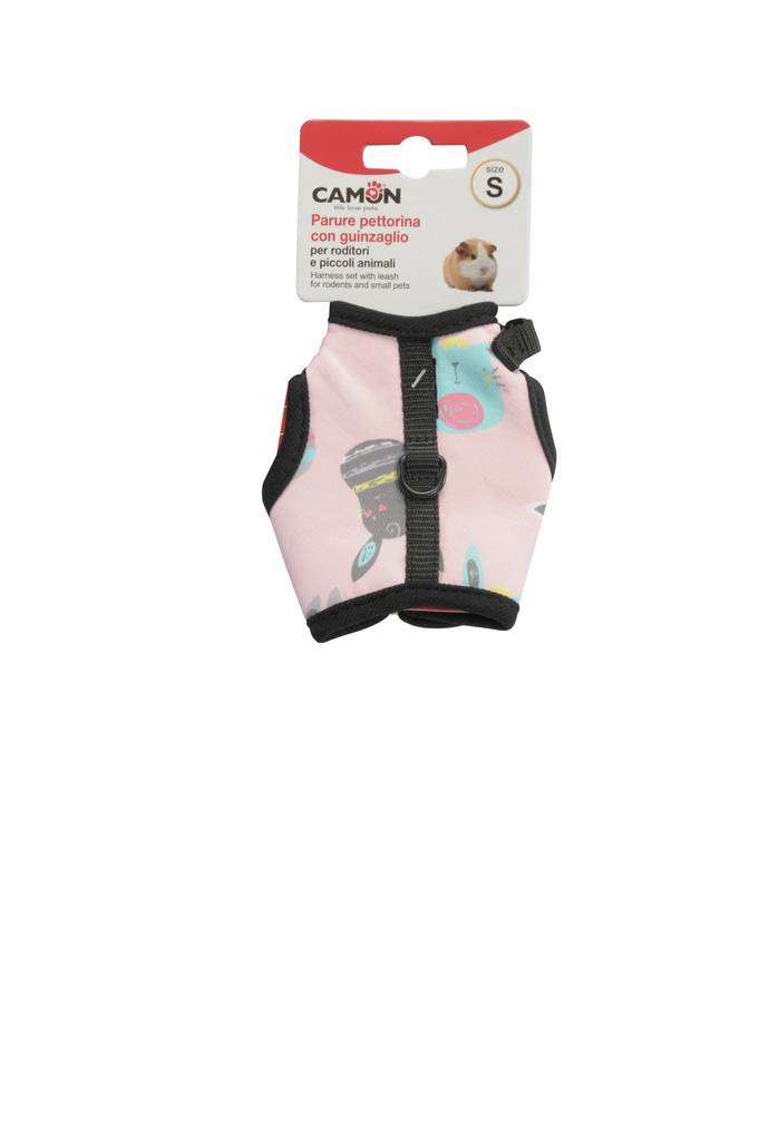 Liivivaljas ja talutin 105cm pieneläimelle pinkki-musta Camon - Pieneläinten ulkoilu ja kuljetus - 035092 - 1