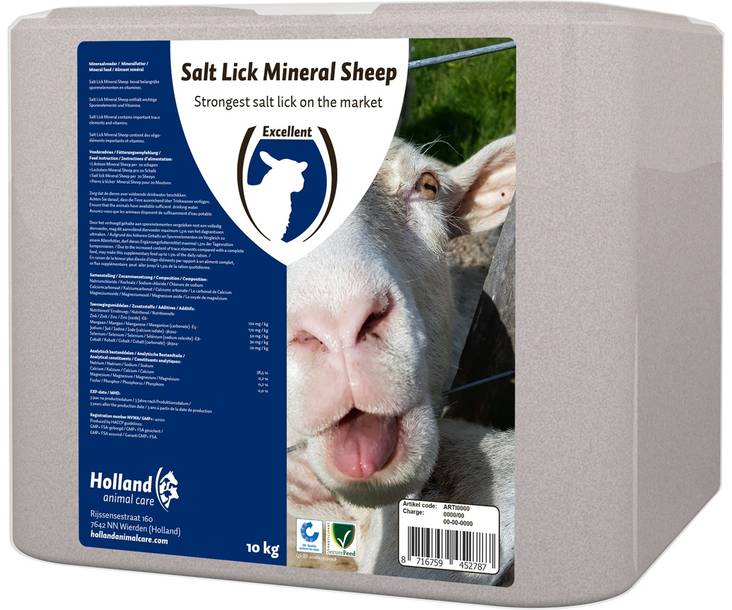 Mineraalisuolakivi 10kg lampaille Holland Animal Care Excellent - Kotieläinten suola ja nuolukivet - 025272 - 1