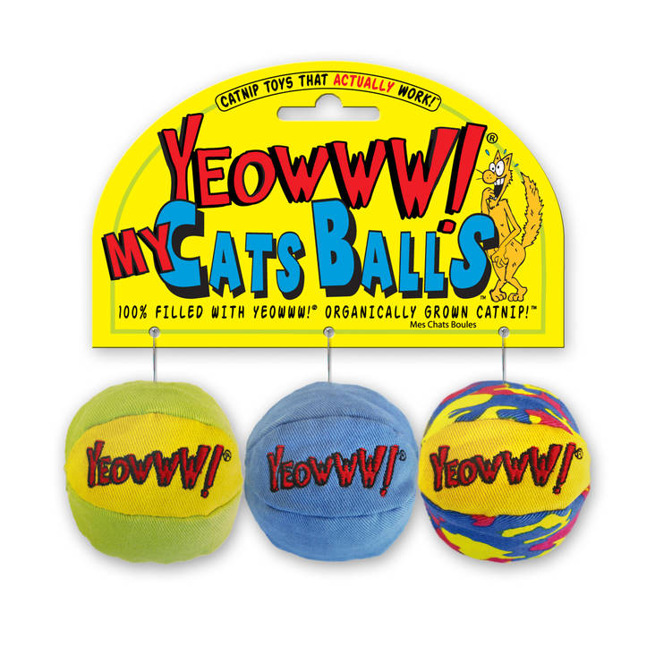 Minttupallot My Cat Balls 3kpl Yeowww! - Kissan pallot - 008682 - 1