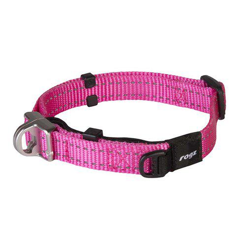 Nylonpanta Safety Collar joustavalla turvalukolla rosa Rogz - Koiran erikoispannat - 012082 - 1