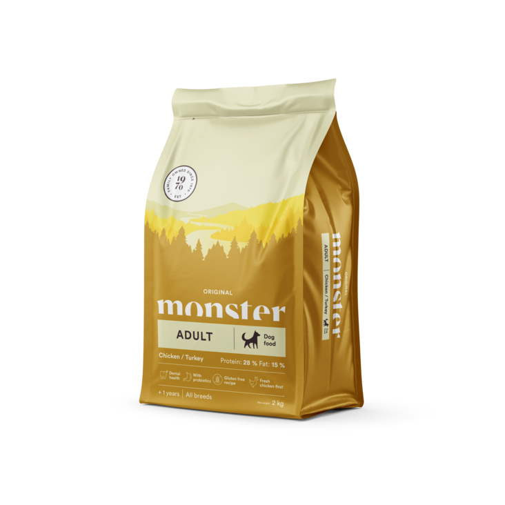 Original monster Adult Chicken / Turkey - Koiran kuivaruoat aikuisille koirille - 025802 - 1