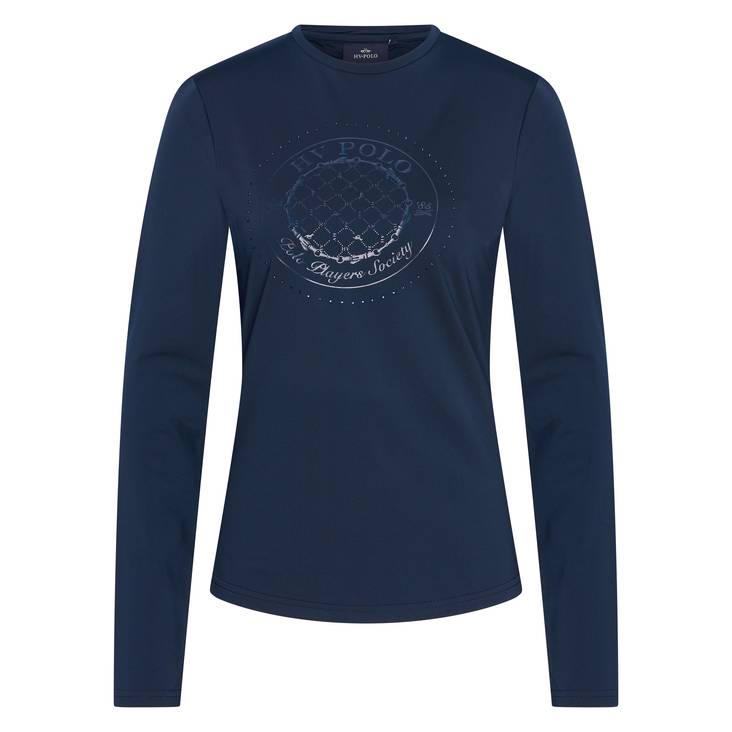 Pitkähihainen paita Lindsey navy HV Polo - Ratsastuspaidat ja -hupparit - 031662 - 1