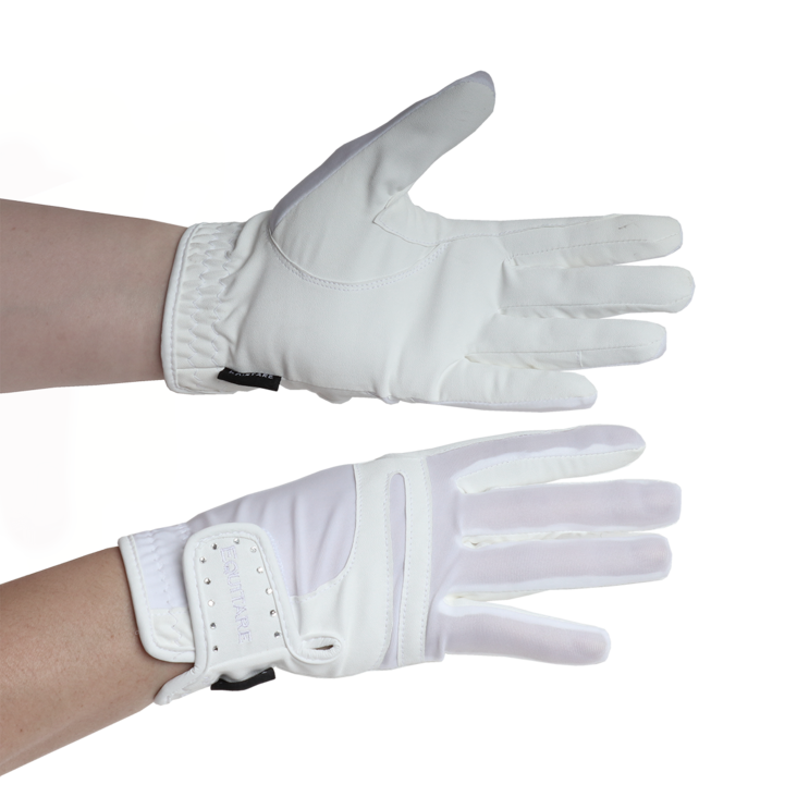 Ratsastushanskat Light Diamond XS - XL valkoiset Equitare - Ratsastushanskat - 018402 - 1