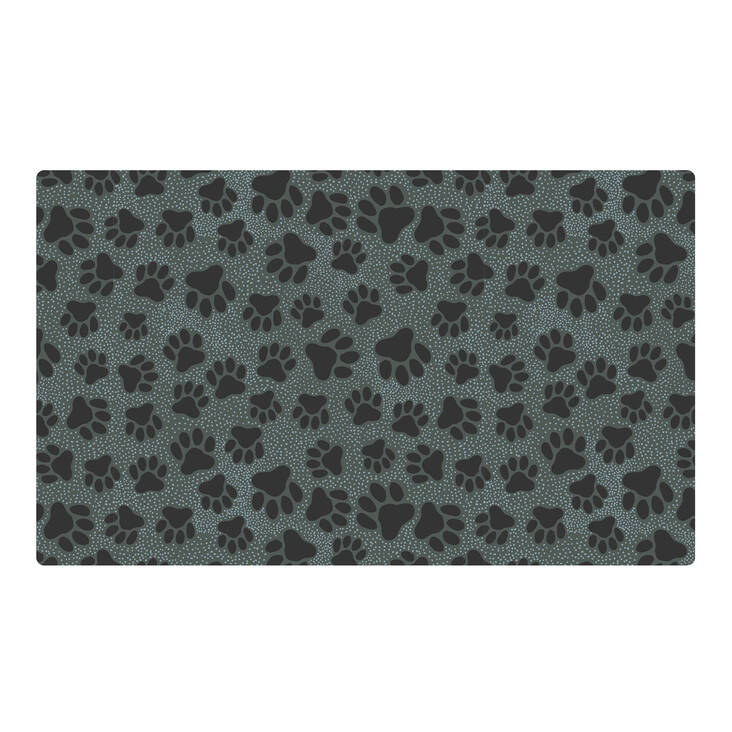 Ruokailualusta Tassut musta 51x30cm Drymate - Koiran ruokinta-alustat - 039612 - 1