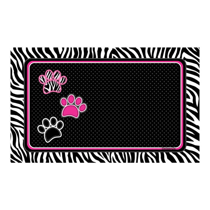 Ruokailualusta Zebra musta 51x30cm Drymate - Koiran ruokinta-alustat - 011202 - 1
