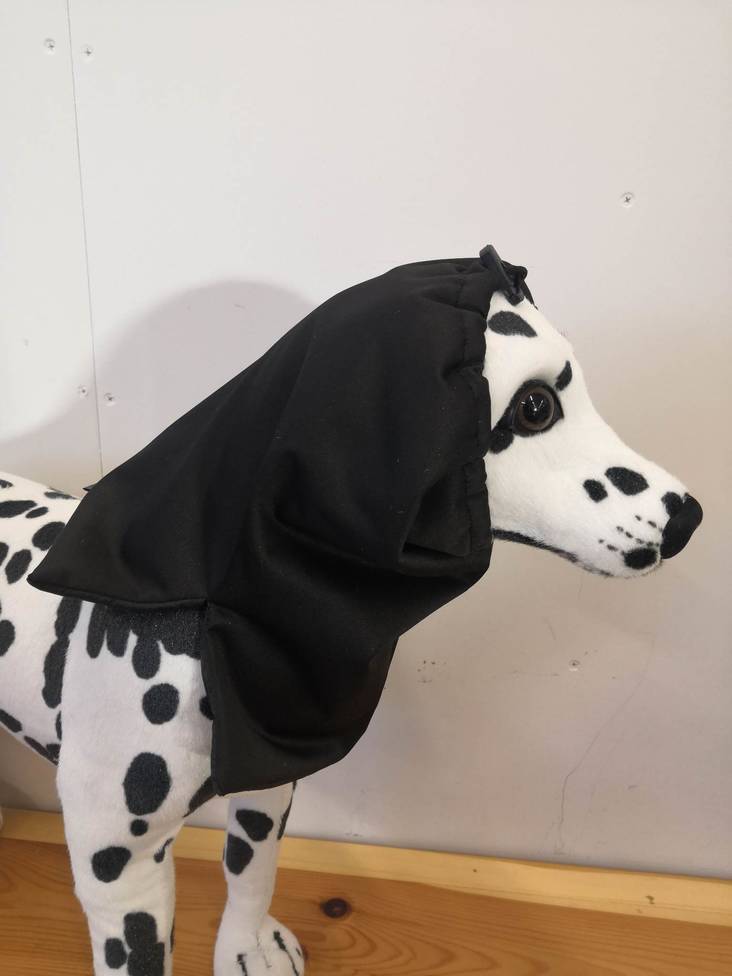 Suojahuppu tikkivuorella musta Janutex - Koiran tossut, sukat ja korvasuojat - 033482 - 1