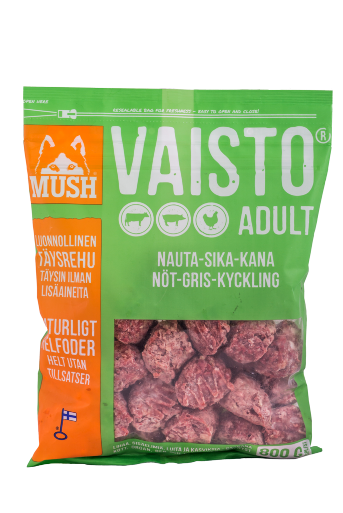 Vaisto VIHREÄ 800g pullat MUSH - Pakaste täys- ja täydennysravinnot - 008442 - 1