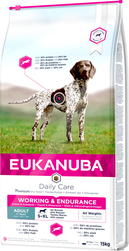 Working & Endurance Daily Care Eukanuba - Koiran kuivaruoat aikuisille koirille - 000202 - 2