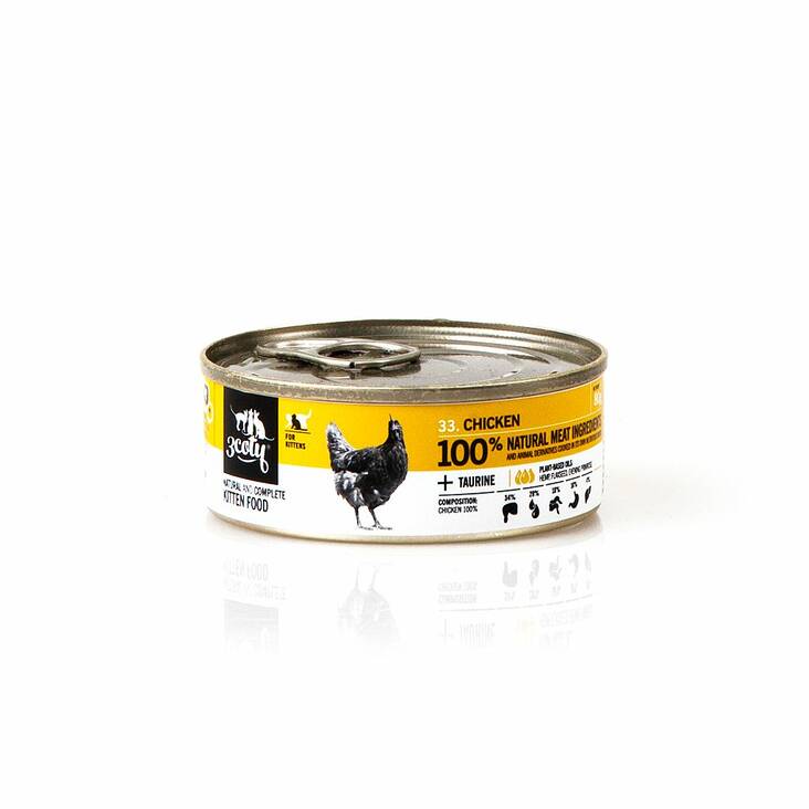 Kitten kana 033. Mono mousse 3coty - Kissanpennun säilykkeet ja kasvatusruoat - 039412 - 1