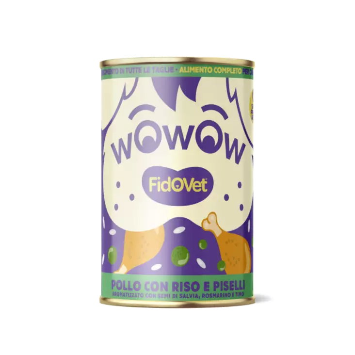 Puppy Chicken with Rice & Peas 400g WowoW FidoVet - Säilykeet pennuille ja kasvatukseen - 053212 - 1