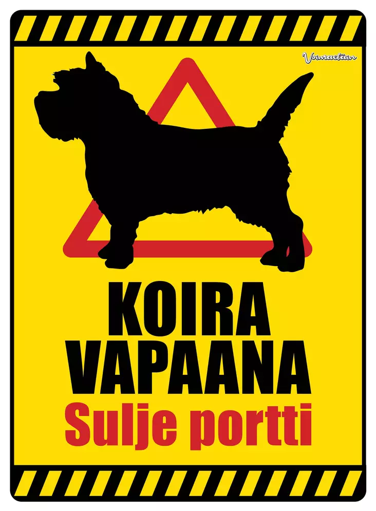 Kyltti Koira vapaana sulje portti! - Varoitus- ja huomiokyltit - 053382 - 1