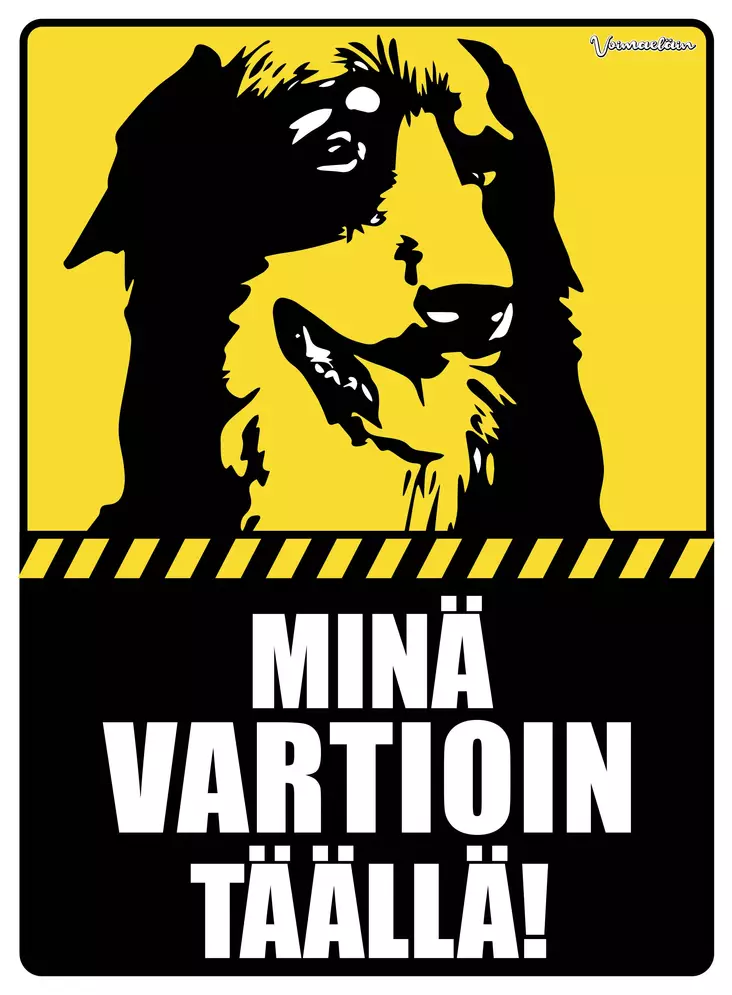 Kyltti Minä vartioin täällä! Hoffi pää - Varoitus- ja huomiokyltit - 053402 - 1